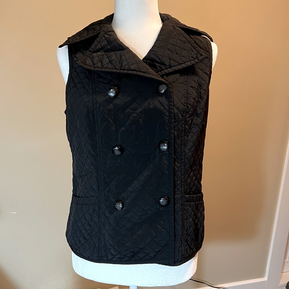 TALBOTS BLACK VEST SIZE SMALL